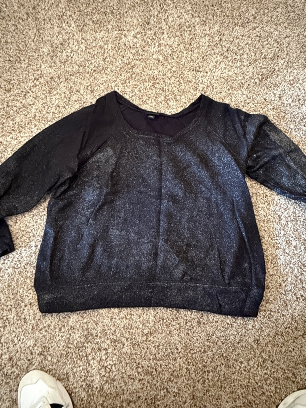 torrid Black Shimmer Knit Top